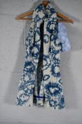 A pre-owned Khosrov Tsovinar Bleached Bubble Effect Denim Jacket, Size Unknown.