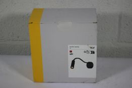 An as new SLV Lighting Karpo Goose Wall-Mounted Light in Matt Black.