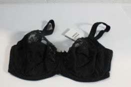 A Prima Donna black Deauville underwired bra (Size UK 36 E).