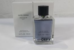 Two Calvin Klein DEFY Eau de Toilette 100ml (Testers).