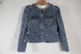 Isabel Marant Etoile Deliona Quilted Cotton Jacket - Light Blue (EU 36).