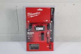 Milwaukee L4HL-VIS-201 Red Lithium USB Trueview Hi-Vis Head Lamp. As New.