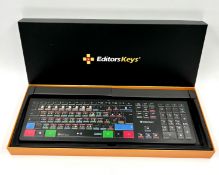 A boxed as new Editors Keys DaVinci Resolve 17 Backlit Keyboard for Windows (UK Layout) (P/N: DRBM-B