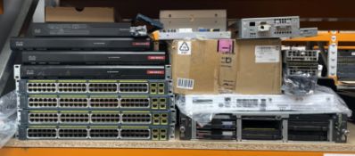 A quantity of assorted IT & Networking hardware including Cisco, HP and Sophos (All items untested,