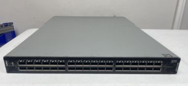 A pre-owned Mellanox SB7800 Infiniband 36-Port EDR Switch (P/N: MSB7800-ES2F) (Untested, sold as see