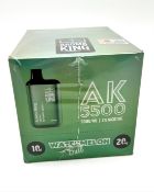 A box of ten Aroma King Strawberry Kiwi 10ml/20mg disposable vapes (Manufacture date: 06/2023) (Over