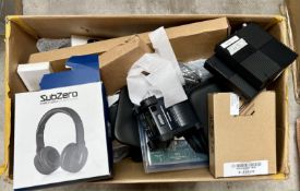 A quantity of assorted new and pre-owned electrical items and accessories (All items sold as seen).