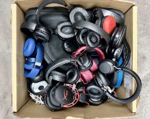 A quantity of assorted pre-owned headphones (All items sold as seen).