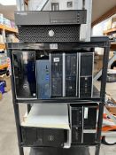 A quantity of pre-owned tower PC's sold for parts (All with hard drives removed. Sold as seen for pa