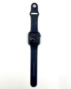A pre-owned Apple Watch Series 7 45mm in Blue Aluminium with Navy Blue Sports Band (M/N: MKN83B/A) (