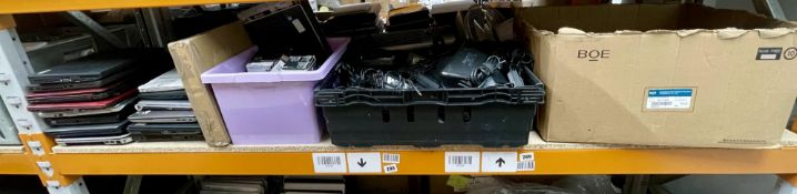 A quantity of pre-owned laptops (sold for parts), laptop chargers and new/pre-owned computer parts (