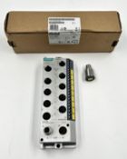 A boxed as new Siemens Simatic ET200 6ES7146-6FF00-0AB0 Digital I/O Compact Device (Box opened).