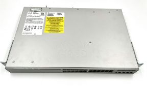 A pre-owned Cisco Catalyst C9200L-24P-4G-E V03 24 Port-PoE+ Managed Network Switch (Untested, sold a