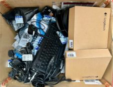 A quantity of assorted new and pre-owned electrical items and accessories (All items sold as seen).