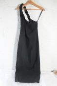 12-Storeez Twist Strap Midi Dress - Black (S).