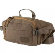 Two Mystery Ranch Full Moon Hip Bag in Wood Waxed.