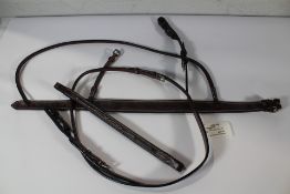 HBW-106 Bridle, Wide, Raised, Fancy Stitch - Full - C.M Hadfield's Saddlery.