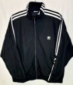 TwoAdidas Adicolour Classics Lock-Up Track Tops - Black (UK 12).
