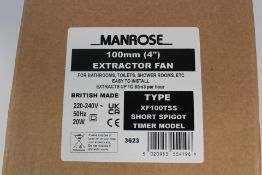 Eight Manrose Extractor Fans 100mm (XF100TSS).
