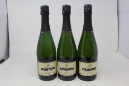 Three Jean Milan Reserve Champagne Brut -100% Chardonnay 3 x 750ml.