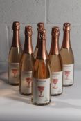 Six Le Coccole Vino Spumante Rose Brut Sparkling Wine 6 x 750ml.