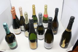 Twelve Assorted Sparkling White/Rose Wines to include Poggio Barbone Extra Dry, Collalto, Extra Dry,
