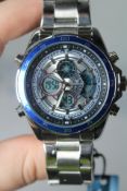 Martyn Line Multi-Function Steel Watch 3076 Blue.