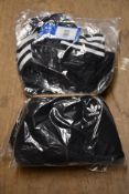 Two Adidas Adicolour Classics Lock-Up Track Tops - Black (UK 12) (Stock image).