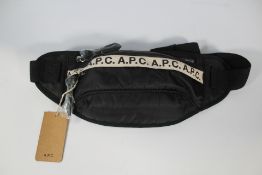 A.P.C Banane Repeat Bum Bag - Black.