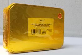 Nipra 250g tin of Saffron Filaments Cat . I Quality packing year 2022 campaign 2021 - 2022 (BB 31/12