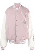 3.PARADIS Serena Varsity Letterman Jacket - Pink (M).