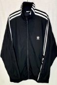 Two Adidas Adicolour Classics Lock-Up Track Tops - Black (UK 12).