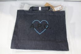Two A.P.C. Saint Valentine tote bags - Indigo.
