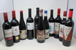 Twelve Reds to include Vrede en Lust Boet Erasmus (14%) x 2, Mm Sigalas Mavrotragano Mandilaria (13.