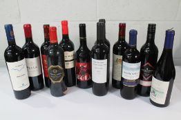 Twelve Assorted Reds to include Egri Bikaver Bull 2019 (14.5%), Vergelegen Reserve Cabernet Sauvigno