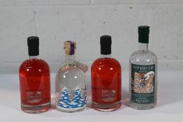 Two Black Bridge Fruit Pudding & Cranberry Gin Liqueur 2 x 700ml, M & S Spiced Sugar Plum Gin Liqueu