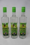 Three Sao Cabana Cachaca (38%, 70cl).