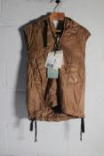 Max Mara Greengo Short Gilet Jacket in Beige Golden, Size UK 2. One Waist Drawstring Damaged, Viewin