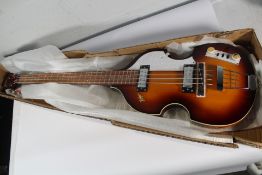 Hofner HI-BB Ignition Violin Bass - Sunburst. As New (Box damaged).