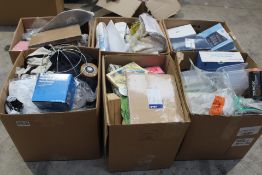 Six Boxes of Assorted Miscellaneous Items to include DIY, Electrical, Homewares and Related.