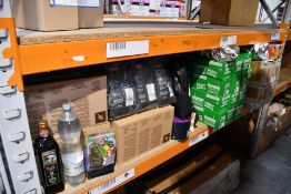 Quantity of Assorted Foods/Drinks to include Coffee, Fruit Snacks and Soups.