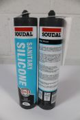 Approximately 25 Soudal Trade Sanitary Silicone - Brilliant White (290ml, 07/24).