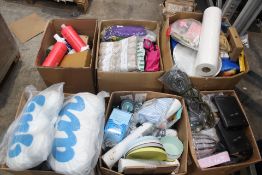 Six Boxes of Miscellaneous Items to include Crafts, Homewares, Hardware's and Related.