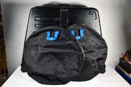 B & W International Bicycle Transportation Case with Additional Foam Packing and a Pair of Padded Wh