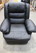 Reclining Armchair - Black - Pre-Owned (Some minor damage).