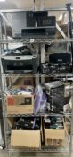 Assorted new and pre-owned items to include printers, Go-Pro cameras & accessories, iPod speakers &