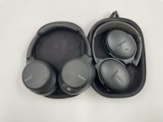Two pairs of headphones sold for spares or repair; 1 x Bose QC35 & 1 x Sony WH-CH710N (Both with dam