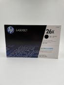 Two HP 26X CF226X High Capacity Black Toner Cartridges (Boxes sealed).