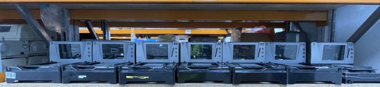 Seven pre-owned NCR 7874-4003-9090 Realscan 74 Bioptic Barcode Scanners.