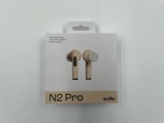 As new Sudio N2 Pro Wireless Bluetooth Earbuds in Beige (Box sealed).